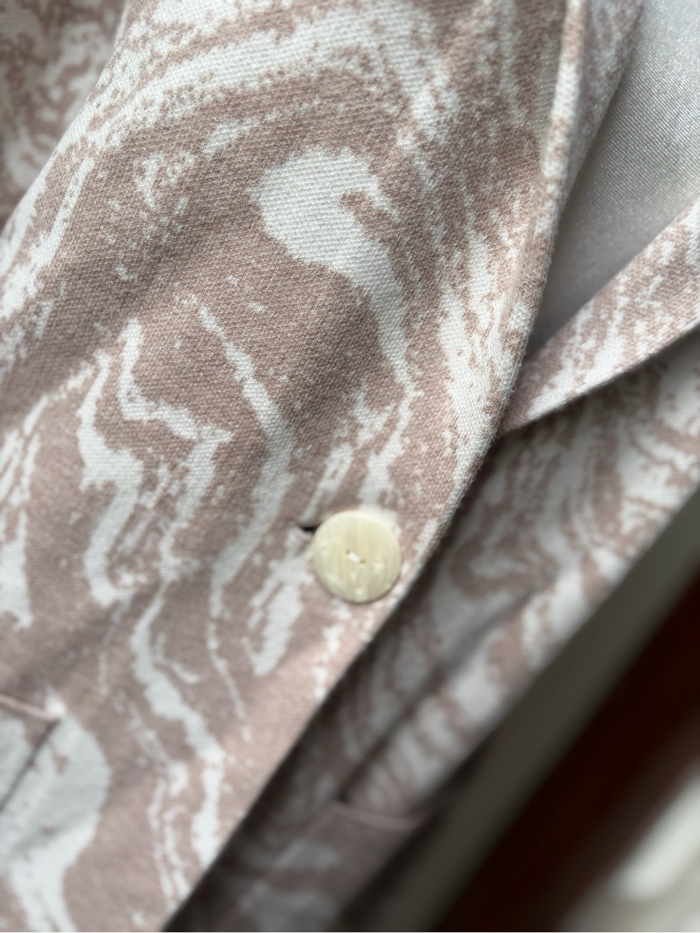 Christian Siriano New York Blush Taupe Marbled Hooded Cardigan Medium - Picture 4 of 10